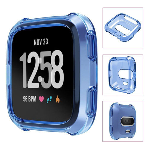 Soft Gel Silicon Protective Frame TPU Cover Case For Fitbit Versa Smart Watch