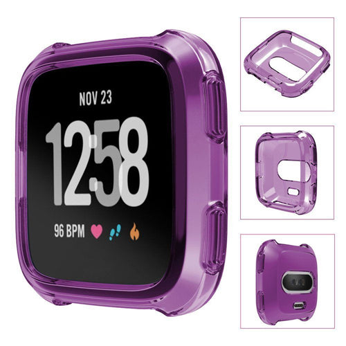 Soft Gel Silicon Protective Frame TPU Cover Case For Fitbit Versa Smart Watch