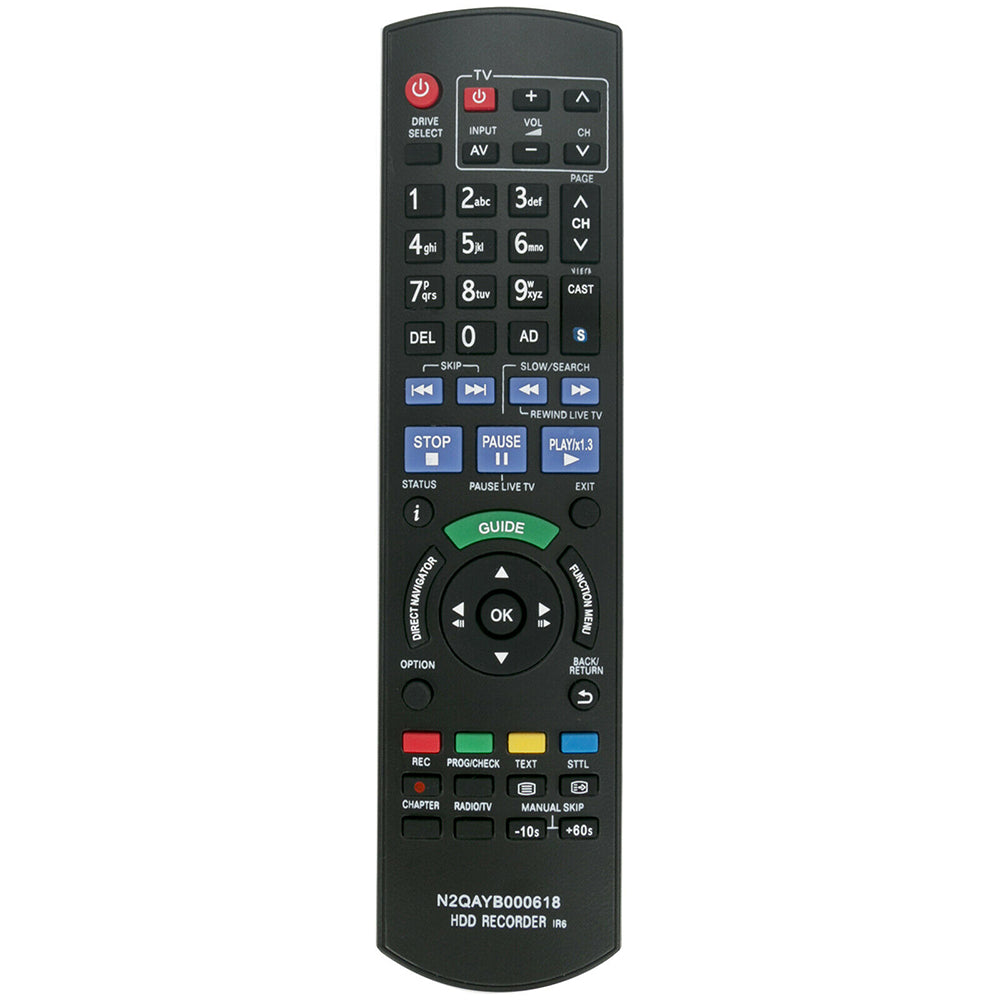N2QAYB000618 HDD DVD IR6 Remote Replacement for Panasonic DMRHW100 DMRHW100EBK