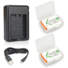 Battery (X2) & LCD Slim USB Charger Replacement for Sony NP-BX1 BC-CSX & Sony NP-BX1