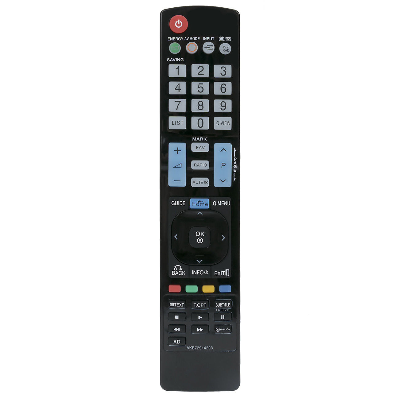 AKB72914293 Remote Control Replacement for LG TV 42PT250-ZA 37LK450U 47LW450U 47LW451C