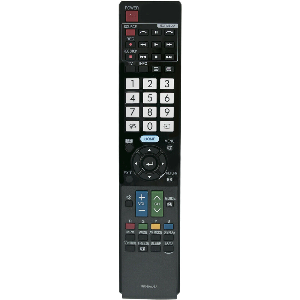 GB039WJSA Remote Replacement for Sharp TV LC60LE951X LC60LE960X LC70LE951X LC70LE960X