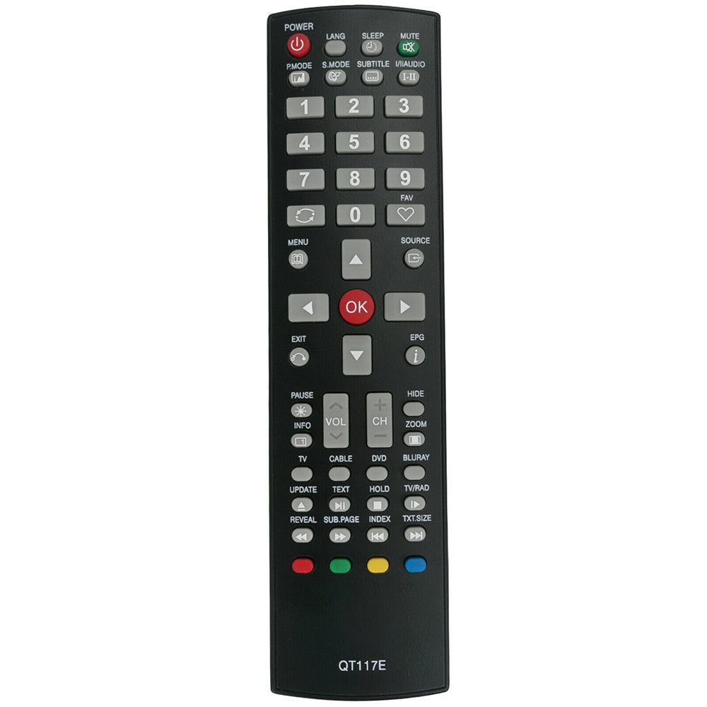 QT117E Remote Control Replacement for SONIQ TV QSP500TV6 QSP426TV2