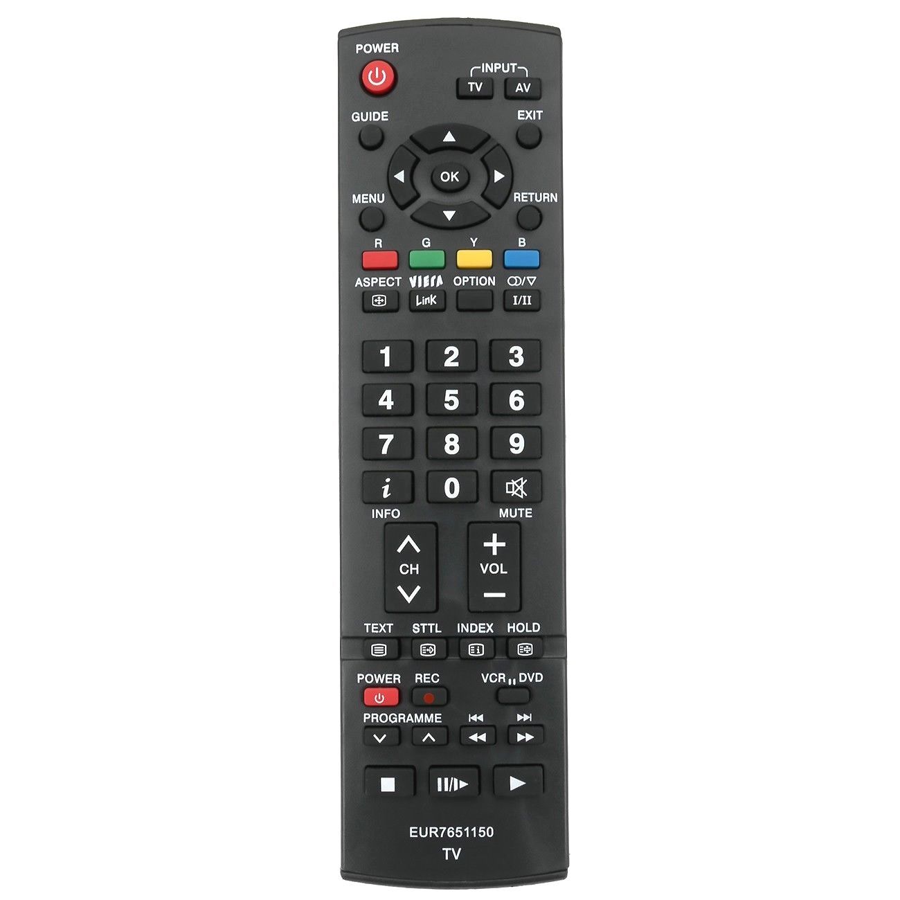 EUR7651150 sub N2QAYB000229 Replacement Remote for Panasonic TH42PX70A TH50PX70A