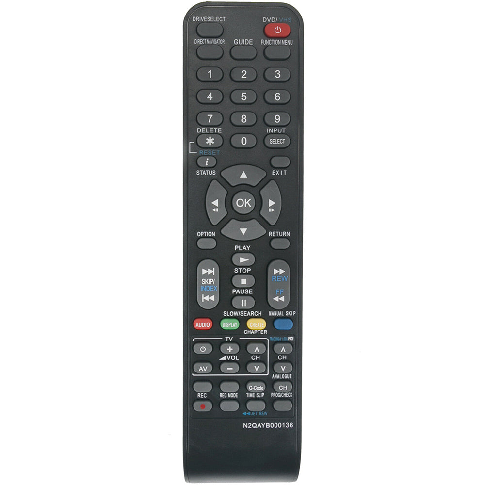 N2QAYB000136 Remote Replacement for Panasonic DVD DMR-EZ47VGN