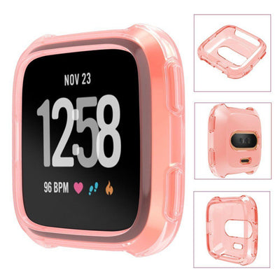 Soft Gel Silicon Protective Frame TPU Cover Case For Fitbit Versa Smart Watch