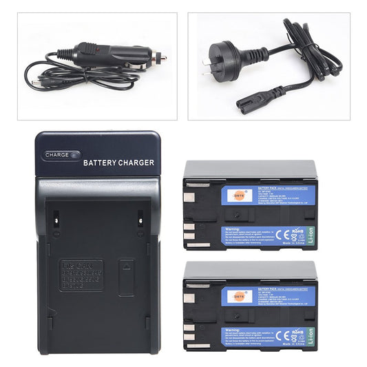 2X BP-970G Replacement Battery + DC25 Travel and Car Charger Adapter Replacement for Canon