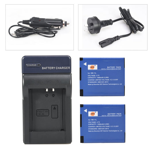 2X NB-11L Battery + DC130 Travel and Car Charger Adapter Replacement for Canon PowerShot A2400