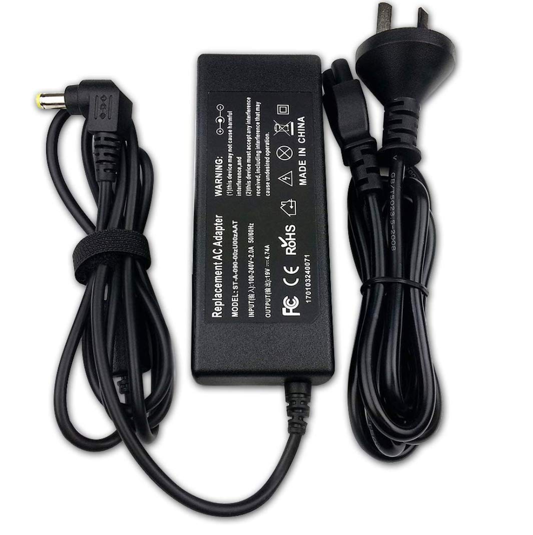 90W Laptop AC Adapter Replacement for Toshiba Satellite L500 L700 L750D L800 L850D C660 C665 C850