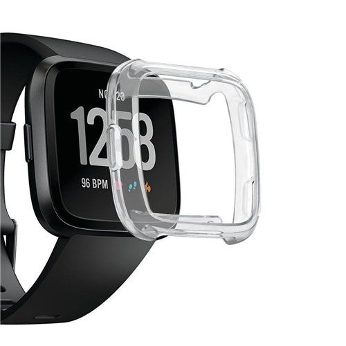 Soft Gel Silicon Protective Frame TPU Cover Case For Fitbit Versa Smart Watch