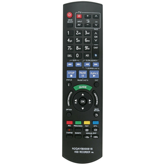 N2QAYB000618 HDD DVD IR6 Remote Replacement for Panasonic DMRHW100 DMRHW100EBK