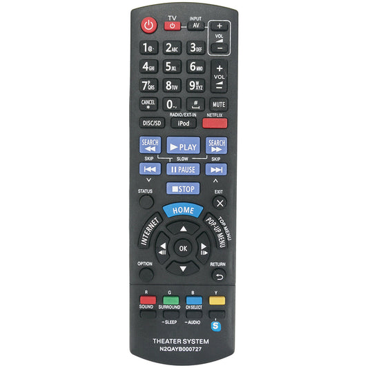 N2QAYB000727 Remote Replacement for Panasonic Blu-ray Player SC-BTT196 SC-BTT490 SC-BTT190