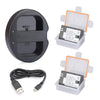 Replacement LP-E6 Battery (2 Pack) and USB Dual Charger Set for Canon Camera