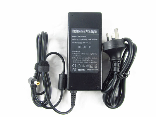 DC Adapter Power Supply Cord Replacement For Lenovo Y550A Y550P Y560A Y560P 20V 4.5A