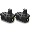 2PACK 5.0AH P108 18V Li-ion Battery Replacement for Ryobi One Plus P102 P103 P104 P105 P107